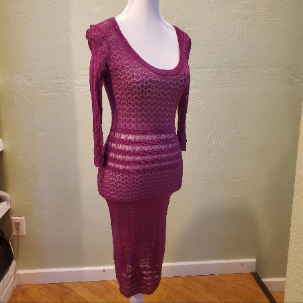 Venus Purple Rhinestone Dress